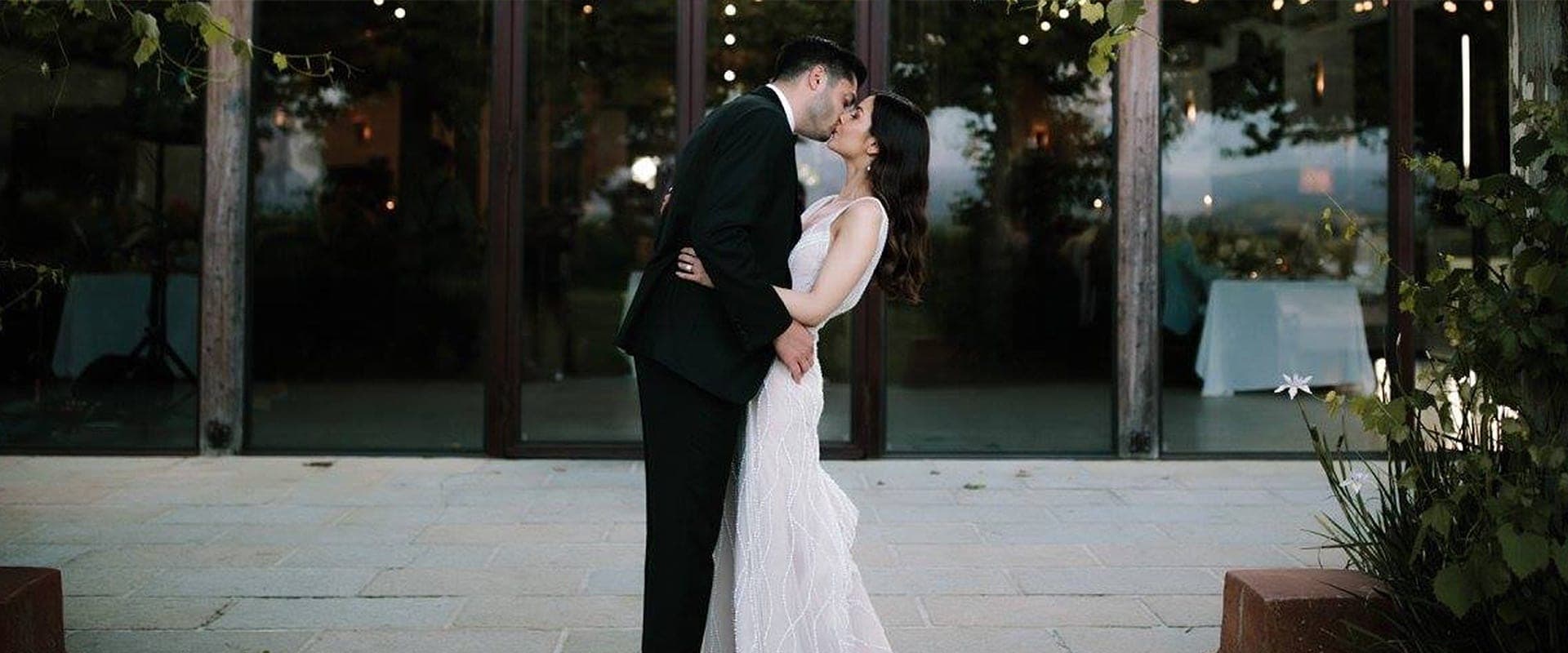 wedding couple with a bespoke suit