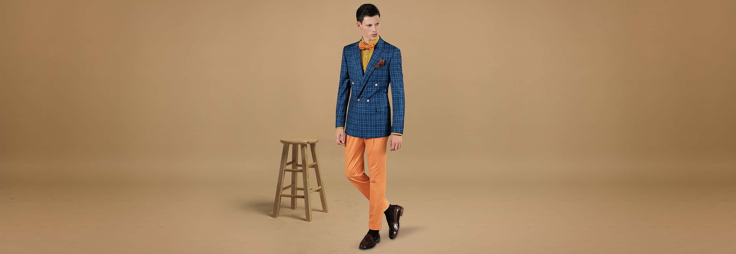 bespoke orange pants