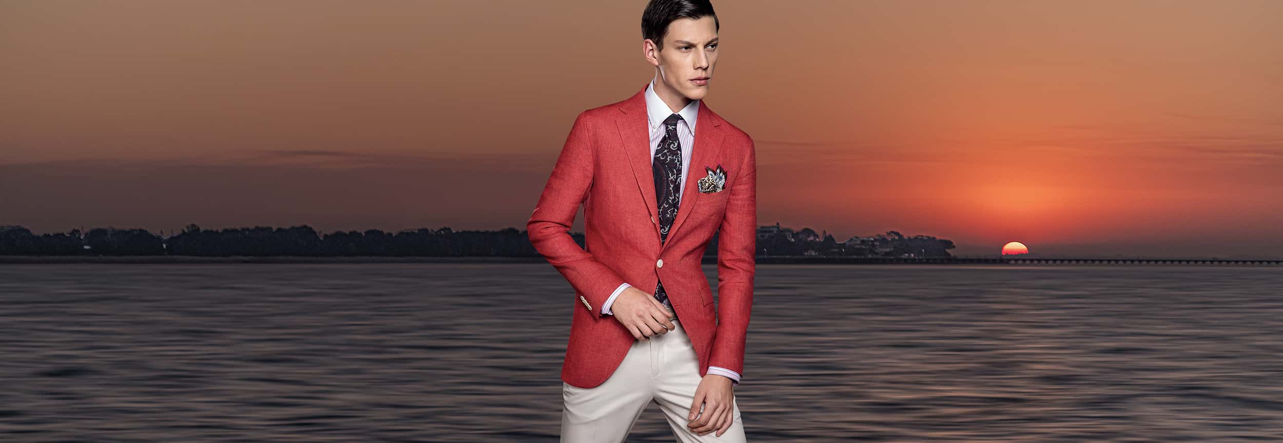 Mens red hot sale sports jacket