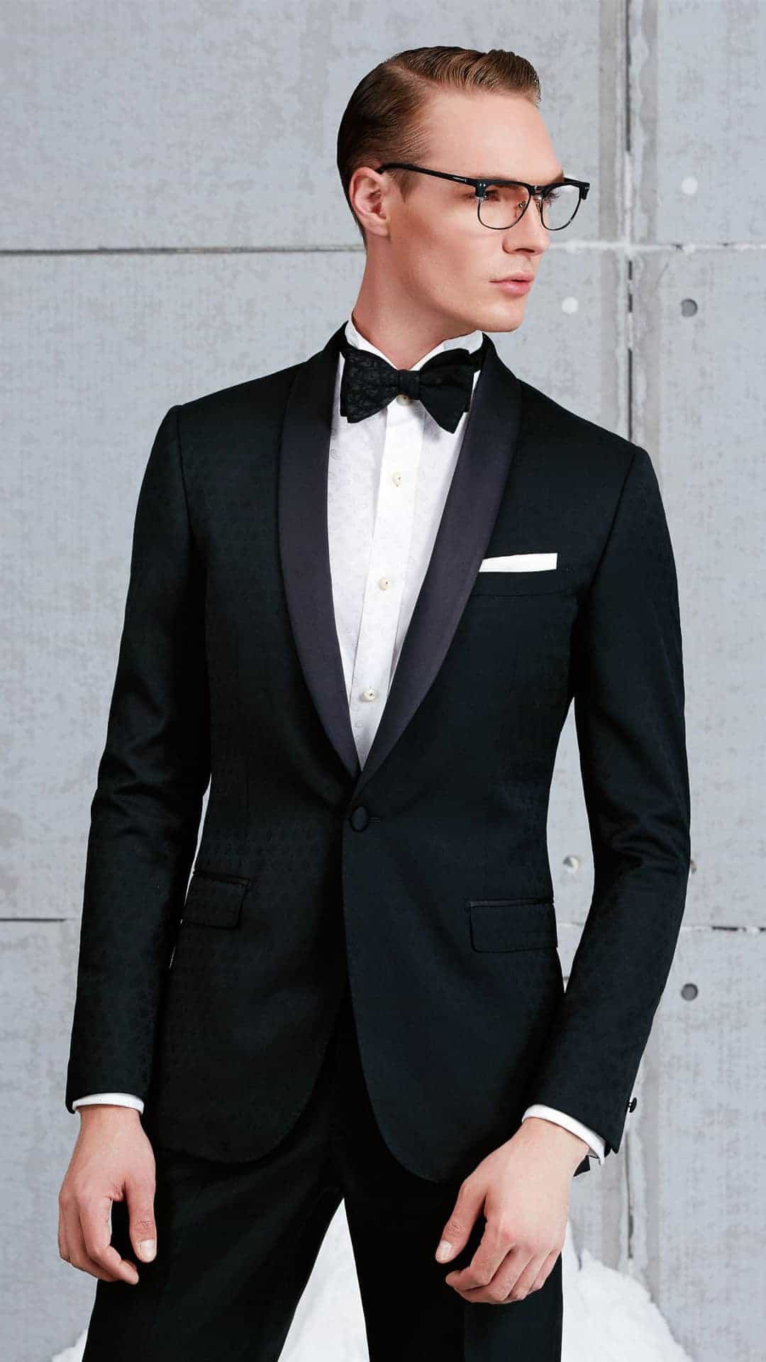 Dark tuxedo suit