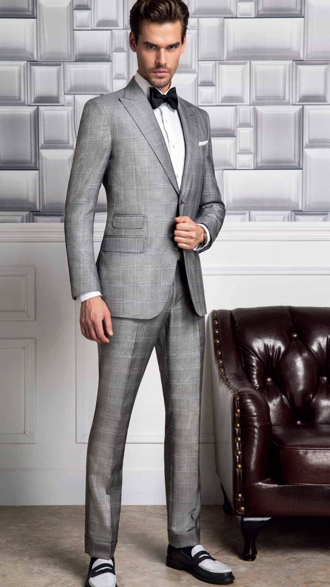 Grey wedding bespoke suit