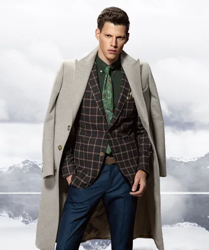 Tailored overcoat sales