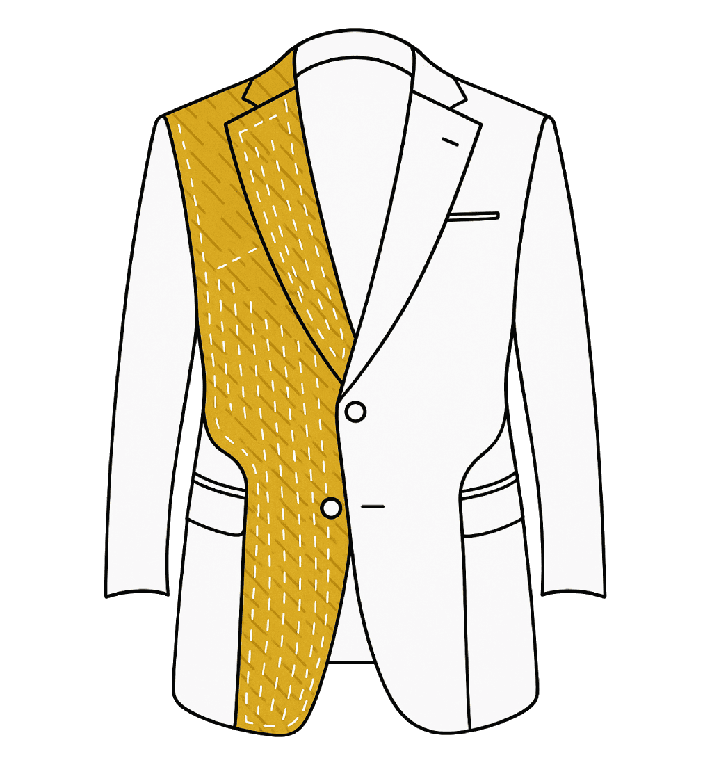Gold suit illustration