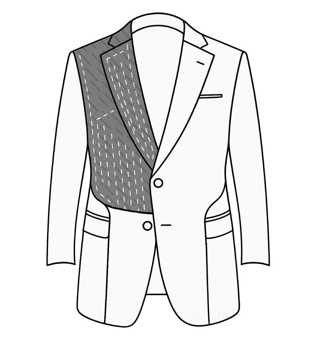 Silver suit illustration